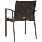 vidaXL Sedie Giardino con Cuscini 6pz Marroni 56,5x57x83 cm Polyrattan vidaXL Sedie Giardino con Cuscini 6pz Marroni 56,5x57x83 cm Polyrattan