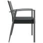 vidaXL Sedie da Giardino con Cuscini 6pz Nere 56,5x57x83 cm Polyrattan vidaXL Sedie da Giardino con Cuscini 6pz Nere 56,5x57x83 cm Polyrattan