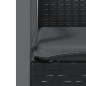 vidaXL Sedie da Giardino con Cuscini 6pz Nere 56,5x57x83 cm Polyrattan vidaXL Sedie da Giardino con Cuscini 6pz Nere 56,5x57x83 cm Polyrattan