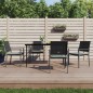 vidaXL Sedie da Giardino con Cuscini 4pz Nere 54x62,5x89 cm Polyrattan vidaXL Sedie da Giardino con Cuscini 4pz Nere 54x62,5x89 cm Polyrattan