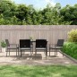 vidaXL Sedie da Giardino con Cuscini 6pz Nere 54x62,5x89 cm Polyrattan vidaXL Sedie da Giardino con Cuscini 6pz Nere 54x62,5x89 cm Polyrattan