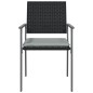 vidaXL Sedie da Giardino con Cuscini 6pz Nere 54x62,5x89 cm Polyrattan vidaXL Sedie da Giardino con Cuscini 6pz Nere 54x62,5x89 cm Polyrattan