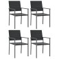 vidaXL Sedie da Giardino 4 pz Nere 54x62,5x89 cm in Polyrattan vidaXL Sedie da Giardino 4 pz Nere 54x62,5x89 cm in Polyrattan