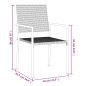vidaXL Sedie da Giardino 4 pz Nere 54x62,5x89 cm in Polyrattan vidaXL Sedie da Giardino 4 pz Nere 54x62,5x89 cm in Polyrattan