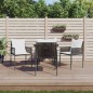 vidaXL Sedie da Giardino con Cuscini 4pz Marroni 54x61x83cm Polyrattan