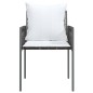vidaXL Sedie da Giardino con Cuscini 4pz Marroni 54x61x83cm Polyrattan