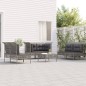 vidaXL Set Divani da Giardino 7 pz con Cuscini in Polyrattan Grigio vidaXL Set Divani da Giardino 7 pz con Cuscini in Polyrattan Grigio