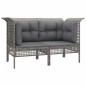 vidaXL Set Divani da Giardino 7 pz con Cuscini in Polyrattan Grigio vidaXL Set Divani da Giardino 7 pz con Cuscini in Polyrattan Grigio
