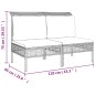 vidaXL Set Divani da Giardino 6 pz con Cuscini in Polyrattan Grigio vidaXL Set Divani da Giardino 6 pz con Cuscini in Polyrattan Grigio