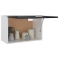 Armadio Sospeso Nero Lucido 60x31x40 cm in Truciolato Armadio Sospeso Nero Lucido 60x31x40 cm in Truciolato