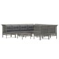 vidaXL Set Divani da Giardino 10 pz con Cuscini in Polyrattan Grigio vidaXL Set Divani da Giardino 10 pz con Cuscini in Polyrattan Grigio