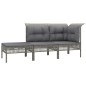 vidaXL Set Divani da Giardino 10 pz con Cuscini in Polyrattan Grigio vidaXL Set Divani da Giardino 10 pz con Cuscini in Polyrattan Grigio