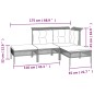 vidaXL Set Divani da Giardino 13 pz con Cuscini in Polyrattan Grigio
