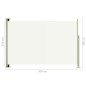 Tenda Laterale Retrattile per Patio 200x300 cm Crema Tenda Laterale Retrattile per Patio 200x300 cm Crema