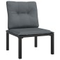 vidaXL Set Salotto da Giardino 7 pz Nero e Grigio in Polyrattan vidaXL Set Salotto da Giardino 7 pz Nero e Grigio in Polyrattan