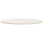 Piano Tavolo Bianco Ø90x2,5 cm in Legno Massello di Pino