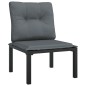 vidaXL Set Salotto da Giardino 7 pz Nero e Grigio in Polyrattan vidaXL Set Salotto da Giardino 7 pz Nero e Grigio in Polyrattan