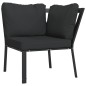 vidaXL Set Salotto da Giardino 6pz con Cuscini Grigi in Acciaio vidaXL Set Salotto da Giardino 6pz con Cuscini Grigi in Acciaio