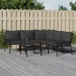vidaXL Set Salotto da Giardino 6pz con Cuscini Grigi in Acciaio vidaXL Set Salotto da Giardino 6pz con Cuscini Grigi in Acciaio