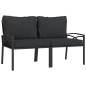 vidaXL Set Salotto da Giardino 6pz con Cuscini Grigi in Acciaio vidaXL Set Salotto da Giardino 6pz con Cuscini Grigi in Acciaio