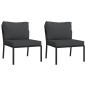 vidaXL Set Salotto da Giardino 6pz con Cuscini Grigi in Acciaio vidaXL Set Salotto da Giardino 6pz con Cuscini Grigi in Acciaio