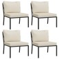 vidaXL Set Salotto da Giardino 9pz con Cuscini Sabbia in Acciaio vidaXL Set Salotto da Giardino 9pz con Cuscini Sabbia in Acciaio