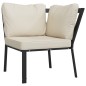vidaXL Set Salotto da Giardino 9pz con Cuscini Sabbia in Acciaio vidaXL Set Salotto da Giardino 9pz con Cuscini Sabbia in Acciaio
