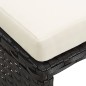 vidaXL Sgabelli da Giardino 4 pz con Cuscini in Polyrattan Nero