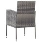 vidaXL Sedie da Giardino 2 pz Antracite in Polyrattan vidaXL Sedie da Giardino 2 pz Antracite in Polyrattan