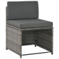vidaXL Set da Pranzo per Esterni 7 pz con Cuscini in Polyrattan Grigio vidaXL Set da Pranzo per Esterni 7 pz con Cuscini in Polyrattan Grigio
