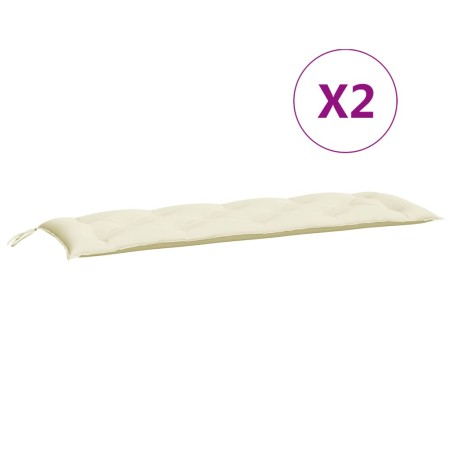 vidaXL Cuscino per Panca Bianco Crema 150 cm in Tessuto Oxford