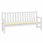 vidaXL Cuscino per Panca Crema 150x50x3 cm in Tessuto Oxford