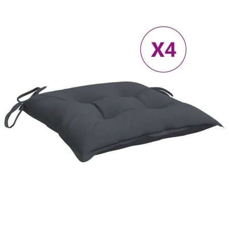 vidaXL Cuscini per Sedia 4 pz Antracite 40x40x7 cm in Tessuto Oxford