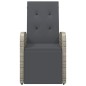 vidaXL Sedie Reclinabili da Giardino con Cuscini 2pz Grigio Polyrattan