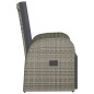 vidaXL Sedie Reclinabili da Giardino con Cuscini 2pz Grigio Polyrattan