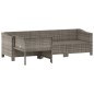 vidaXL Set Divani da Giardino 4 pz con Cuscini in Polyrattan Grigio vidaXL Set Divani da Giardino 4 pz con Cuscini in Polyrattan Grigio