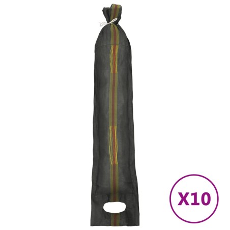 vidaXL Sacchi di Sabbia 10 pz Verde Scuro 103x25 cm in HDPE
