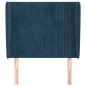 Testiera ad Orecchio Blu Scuro 93x23x118/128 cm in Velluto Testiera ad Orecchio Blu Scuro 93x23x118/128 cm in Velluto