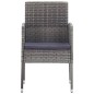 vidaXL Sedie da Giardino 4 pz in Polyrattan Antracite vidaXL Sedie da Giardino 4 pz in Polyrattan Antracite