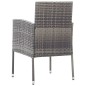 vidaXL Sedie da Giardino 4 pz in Polyrattan Antracite vidaXL Sedie da Giardino 4 pz in Polyrattan Antracite