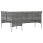 vidaXL Set Mobili 5 pz Divano a L con Cuscini in Polyrattan Grigio vidaXL Set Mobili 5 pz Divano a L con Cuscini in Polyrattan Grigio