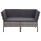 vidaXL Set Divani da Giardino 8 pz con Cuscini in Polyrattan Grigio vidaXL Set Divani da Giardino 8 pz con Cuscini in Polyrattan Grigio