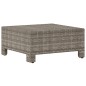 vidaXL Poggiapiedi da Giardino con Cuscino in Polyrattan Grigio