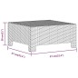 vidaXL Poggiapiedi da Giardino con Cuscino in Polyrattan Grigio