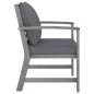 vidaXL Sedie da Giardino e Cuscini Grigio Scuro 2 pz Massello Acacia vidaXL Sedie da Giardino e Cuscini Grigio Scuro 2 pz Massello Acacia