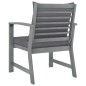 vidaXL Sedie da Giardino e Cuscini Grigio Scuro 2 pz Massello Acacia vidaXL Sedie da Giardino e Cuscini Grigio Scuro 2 pz Massello Acacia