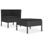 vidaXL Set Divani da Giardino 2 pz con Cuscini in Polyrattan Nero vidaXL Set Divani da Giardino 2 pz con Cuscini in Polyrattan Nero