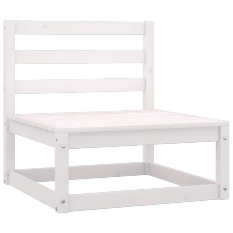 vidaXL Set Divani da Giardino 3 pz Cuscini Legno Massello Pino Bianco vidaXL Set Divani da Giardino 3 pz Cuscini Legno Massello Pino Bianco