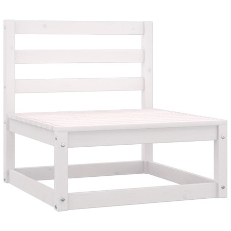 vidaXL Set Divani da Giardino 3 pz Cuscini Legno Massello Pino Bianco