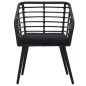 vidaXL Sedie da Giardino con Cuscini 2 pz in Polyrattan Nere vidaXL Sedie da Giardino con Cuscini 2 pz in Polyrattan Nere